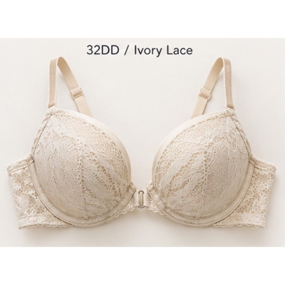 Victoria Secret Very Sexy Bra 32DD Ivory Lace Convertible Multi-way Underwire